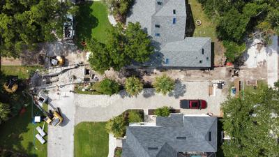 Aerial of work area.